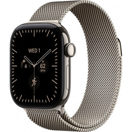 Apple Watch Series 12 42mm Natural Titanium Case with Milanese Loop Natural