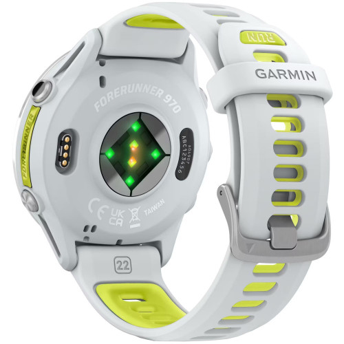 Garmin Forerunner 970 Whitestone Titanium Whitestone/Translucent Amp Yellow Silicone