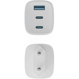 Адаптер питания ISA GaN 65W Type-C/Type-C/USB-A