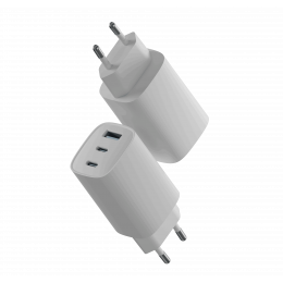 Адаптер питания ISA GaN 65W Type-C/Type-C/USB-A