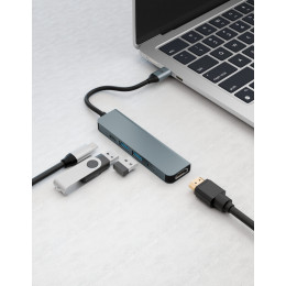 Адаптер VLP Infinity USB-C Hub 5 в 1, графит