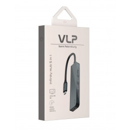 Адаптер VLP Infinity USB-C Hub 5 в 1, графит