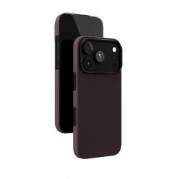 Чехол Защитный VLP Kevlar Case c MagSafe для iPhone 18 Pro, Темно-вишневый