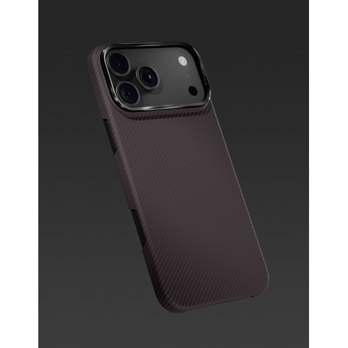 Чехол Защитный VLP Kevlar Case c MagSafe для iPhone 18 Pro Max, Темно-вишневый