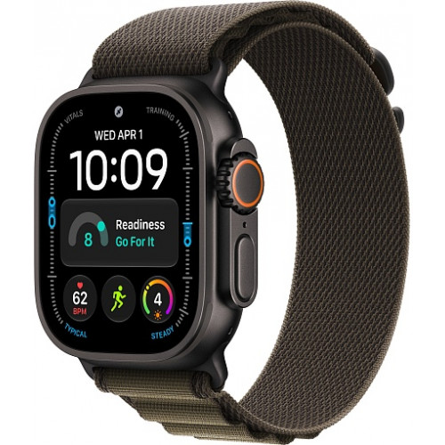 Apple Watch Ultra 4 (2026) 49mm Black Titanium Case with Dark Olive Alpine Loop