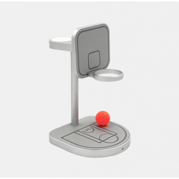 БЗУ 3 в 1 Magssory Basketball Qi2, silver