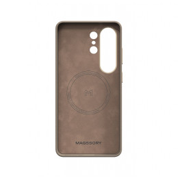Чехол Magssory для Samsung S26 Ultra, экокожа, MagSafe, Latte