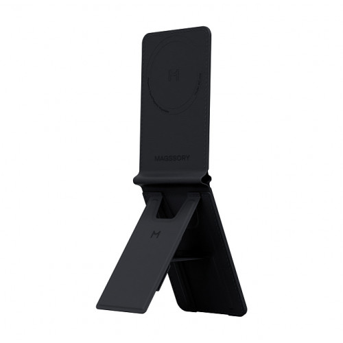 Кошелек-картхолдер с функцией штатива Magssory Tripod Magnetic Vlog Wallet, совместимый с MagSafe (Миднайт)