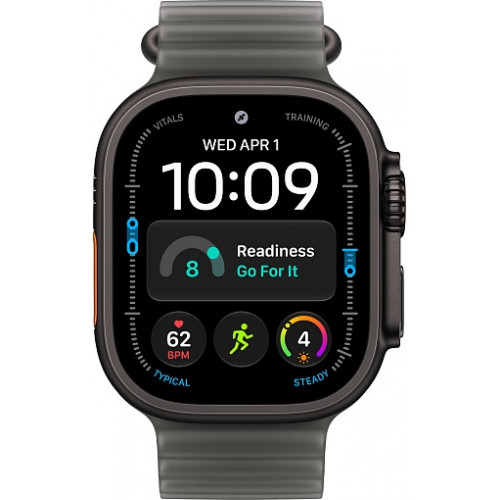 Apple Watch Ultra 4 (2026) 49mm Black Titanium Case with Translucent Black Ocean Band