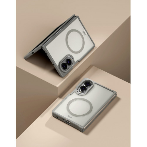 Чехол защитный VLP Moon Case с MagSafe для Samsung Galaxy Z Fold 8, графитовый