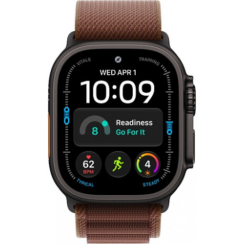 Apple Watch Ultra 4 (2026) 49mm Black Titanium Case with Burgundy Alpine Loop
