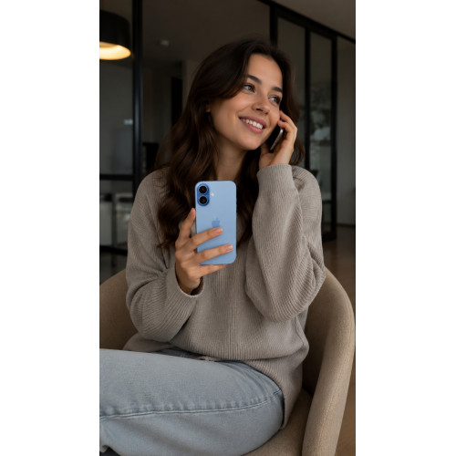 iPhone 17 в голубом цвете