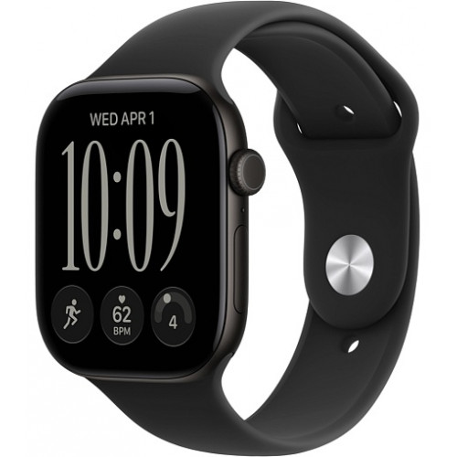 Умные часы Apple Watch Series 12 46mm Black Aluminum Case with Sport Band Black