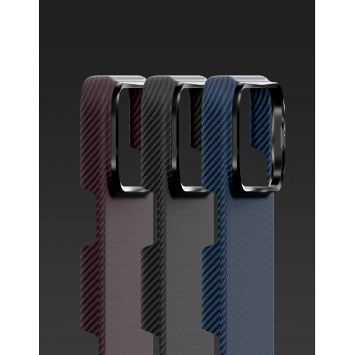 Чехол Защитный VLP Kevlar Case c MagSafe для iPhone 18 Pro, синий