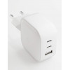 Сетевое зарядное устройство "vlp" 65Вт USB-C+USB-C+USB-A PD QC Белый
