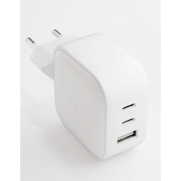 Сетевое зарядное устройство "vlp" 65Вт USB-C+USB-C+USB-A PD QC Белый