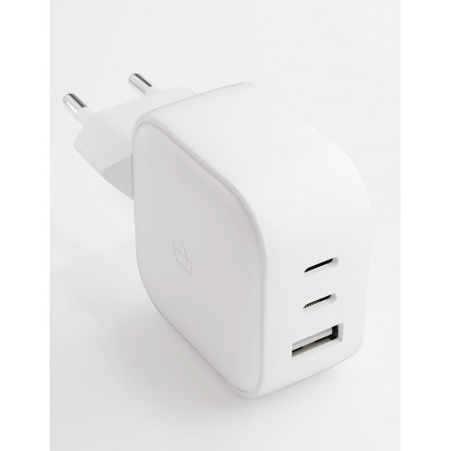 Сетевое зарядное устройство "vlp" 65Вт USB-C+USB-C+USB-A PD QC Белый